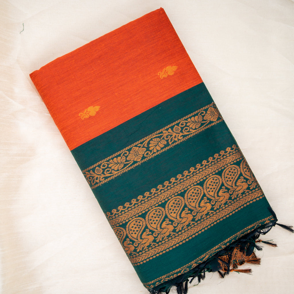 Kalyani Cotton - Orange