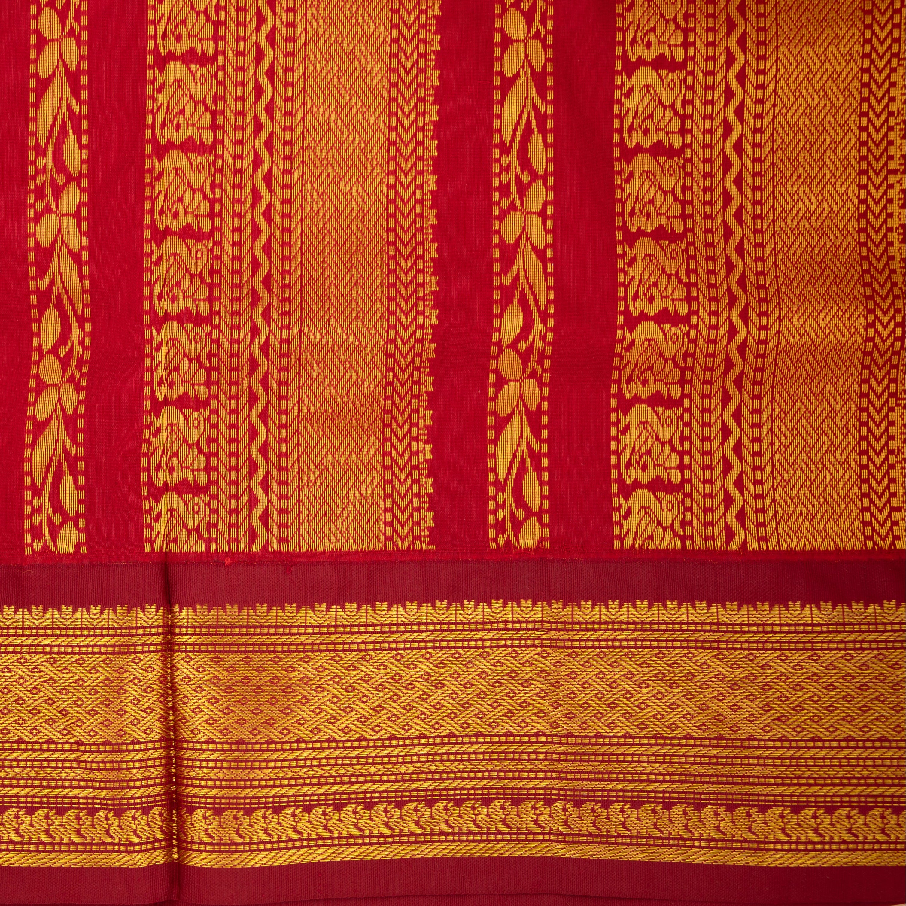 Kirana - Checked Kalyani Cotton Saree