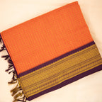 Ushe - Checked Kalyani Cotton Saree
